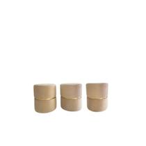 Kit 3 Puff Cinta para quarto ou sala de estar redondo moderno - Várias Cores