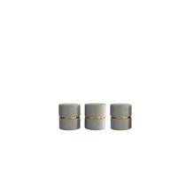 Kit 3 Puff Cinta para sala de estar ou quarto redondo moderno - Várias Cores