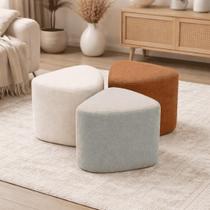 Kit 3 Puff Decorativo Organicos Tecido Boucle Puffe para Sala Quarto Closet penteadeira Kit 3 Puff Decorativo Organicos Tecido Boucle Puffe para Sala Quarto Closet penteadeira