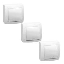 Kit 3 Pulsador SistemaX Pial Legrand 675005 2A 250v Branco Kit 3 Pulsador SistemaX Pial Legrand 675005 2A 250v Branco