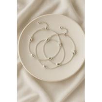 Kit 3 Pulseira Prata 925 Legítima Delicada Grumet Detalhe Oval Kit 3 Pulseira Prata 925 Legítima Delicada Grumet Detalhe Oval