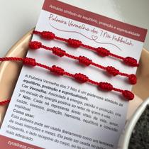 Kit 3 Pulseira Vermelha De Sete 7 Nós Kabbalah Afastar O Mal Cor Vermelho Kit 3 Pulseira Vermelha De Sete 7 Nós Kabbalah Afastar O Mal Cor Vermelho