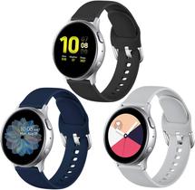 Kit 3 Pulseiras 20mm Samsung Galaxy active Active 2 44mm 40mm Galaxy Watch 3 41mm Galaxy 42mm Bip Bip Lite Bip S Amazfit