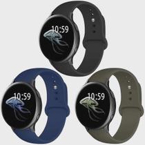 Kit 3 Pulseiras 20mm Samsung Galaxy active Active 2 44mm 40mm Galaxy Watch 3 41mm Galaxy 42mm Bip Bip Lite Bip S Amazfit