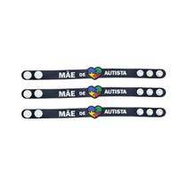 kit 3 Pulseiras infantis emborrachada com regulagem autismo pai mãe de autista kit 3 Pulseiras infantis emborrachada com regulagem autismo pai mãe de autista