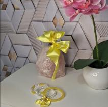 Kit 3 pulseiras miçanga amarelo modelo atualizado