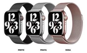 Kit 3 Pulseiras Milanese Metal Para Smartwatch 42/45/47/49mm