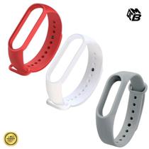 Kit 3 Pulseiras Silicone Para Relógio Smart Band M6 E M7