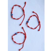Kit 3 Pulseiras Vermelha De Sete 7 Nós Kabbalah Olho Grego Kit 3 Pulseiras Vermelha De Sete 7 Nós Kabbalah Olho Grego