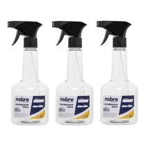 Kit 3 pulverizador pet 500ml transparente nobre Kit 3 pulverizador pet 500ml transparente nobre