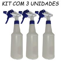 Kit 3 Pulverizadores Para Limpeza Spray Profissional 500 ML