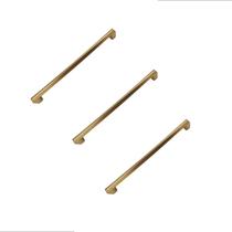 Kit 3 Puxador Alça Para Moveis Gaveta Armario Liveri Il 955 160mm Dourado Fosco Italy Line Kit 3 Puxador Alça Para Moveis Gaveta Armario Liveri Il 955 160mm Dourado Fosco Italy Line