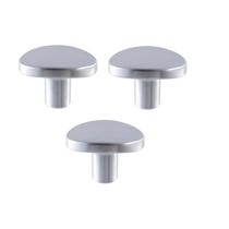 Kit 3 puxador beetle zen cromado zp5403.1 ponto brilho