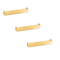 Kit 3 puxador creta dourado zen 192 mm zp3950.955