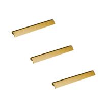 Kit 3 puxador moveis ken dourado matte fosco 128mm zen zp0475.955 Kit 3 puxador moveis ken dourado matte fosco 128mm zen zp0475.955