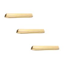 Kit 3 puxador para moveis elemento g 128mm gold dourado brilhante zen zp5455.a00