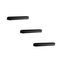 Kit 3 Puxador Para Moveis Elemento G 128Mm Preto Fosco Zen