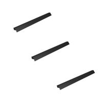 Kit 3 puxador para moveis ken 128mm preto fosco zen zp0475.24 Kit 3 puxador para moveis ken 128mm preto fosco zen zp0475.24