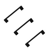 Kit 3 Puxador Preto Fosco Il 950 Metal 96Mm Com Parafusos Kit 3 Puxador Preto Fosco Il 950 Metal 96Mm Com Parafusos