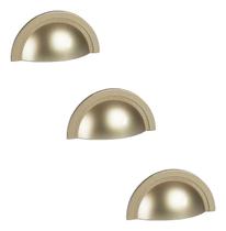 Kit 3 puxador shell 48 mm zen dourado (fosco) zp4319.955 concha