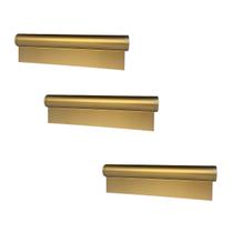 Kit 3 puxador sorento 96mm dourado fosco zen zp5450.096.955 móveis Kit 3 puxador sorento 96mm dourado fosco zen zp5450.096.955 móveis