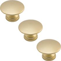 Kit 3 Puxadores 200 Tucson Ponto Dourado Para Móveis Armários e Gavetas Kit 3 Puxadores 200 Tucson Ponto Dourado Para Móveis Armários e Gavetas