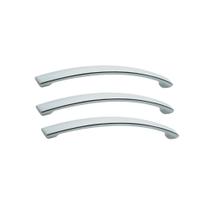 Kit 3 Puxadores Beckmann Cromado 128mm Sofisticado