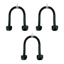 Kit 3 Puxadores Corda Pulley Triceps Crossover Emborrachado Kit 3 Puxadores Corda Pulley Triceps Crossover Emborrachado