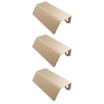 Kit 3 Puxadores Dourado Alça de Sobrepor para Móvel Armários e Gavetas PV22 80 Kit 3 Puxadores Dourado Alça de Sobrepor para Móvel Armários e Gavetas PV22 80