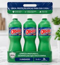 Kit 3 Qboa Água Sanitária 1L Desinfetante Limpeza Geral e Roupa Branca