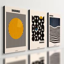 Kit 3 Quadro Decorativo Abstrato Bauhaus Moderno Luxo Qualidade Premium 40x28cm Kit 3 Quadro Decorativo Abstrato Bauhaus Moderno Luxo Qualidade Premium 40x28cm