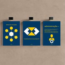 Kit 3 Quadro Decorativo Administração Faculdade Quarto Kit 3 Quadro Decorativo Administração Faculdade Quarto