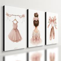 Kit 3 Quadro Decorativo Ballet Infantil Menina Quarto Moderno Qualidade Premium 40x28cm Kit 3 Quadro Decorativo Ballet Infantil Menina Quarto Moderno Qualidade Premium 40x28cm
