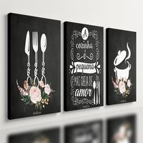 Kit 3 Quadro Decorativo Cozinha Copa Panela Talheres Frases Kit 3 Quadro Decorativo Cozinha Copa Panela Talheres Frases