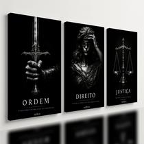 Kit 3 Quadro Decorativo Direito Advocacia Escritório Luxo Qualidade Premium 28x20cm Kit 3 Quadro Decorativo Direito Advocacia Escritório Luxo Qualidade Premium 28x20cm