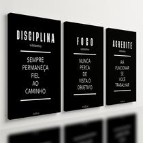 Kit 3 Quadro Decorativo Frase Motivacional Escritório Quarto 28x20cm Kit 3 Quadro Decorativo Frase Motivacional Escritório Quarto 28x20cm