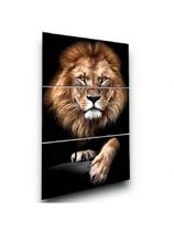 Kit 3 Quadro Decorativo Leão de Judá Sala Quarto Kit 3 Quadro Decorativo Leão de Judá Sala Quarto
