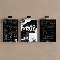 Kit 3 Quadro Decorativo Matemática Aritmética Calculo Física
