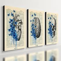 Kit 3 Quadro Decorativo Medicina Flores Consultório Placa 40x28cm Kit 3 Quadro Decorativo Medicina Flores Consultório Placa 40x28cm