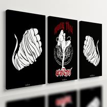 Kit 3 Quadro Decorativo Muay Thai Arte Marcial Sala Quarto 28x20cm Kit 3 Quadro Decorativo Muay Thai Arte Marcial Sala Quarto 28x20cm