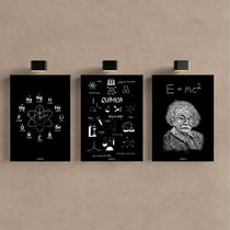 Kit 3 Quadro Decorativo Química Laboratório Engenheiro Prof