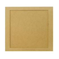 Kit 3 Quadro Quadrado com Moldura e Fundo Fixo 35x35 Mdf Madeira