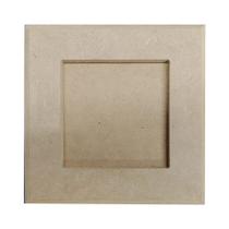 Kit 3 Quadro Quadrado com Moldura e Fundo Removível 15x15 Mdf 12mm Madeira