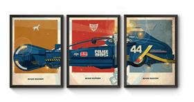 Kit 3 Quadros A4 Bladerunner Poster Moldurado Kit 3 Quadros A4 Bladerunner Poster Moldurado