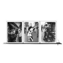 Kit 3 Quadros Amor Em Tempos De Guerra 33X24 Madeira Branca