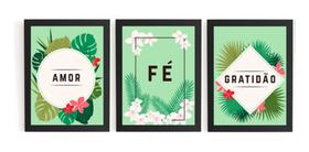Kit 3 Quadros Arte Geometrica Simplista Amor Fé E Gratidão Kit 3 Quadros Arte Geometrica Simplista Amor Fé E Gratidão