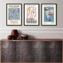 Kit 3 Quadros Artes Picasso Mulheres - Candy Colors 33x24cm Kit 3 Quadros Artes Picasso Mulheres - Candy Colors 33x24cm