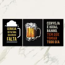 KIT 3 Quadros Bar Foto ou Imagem Decorativo