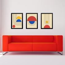 Kit 3 Quadros Bauhaus Cores Primárias 45x34cm Kit 3 Quadros Bauhaus Cores Primárias 45x34cm