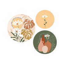 Kit 3 Quadros Decoração Pintura Orgânica Frase Motivacional Kit 3 Quadros Decoração Pintura Orgânica Frase Motivacional